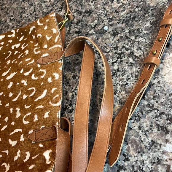 Madewell The Medium Transport Tote: Printed Calf Hair Edition Pecan - Picture 10 of 15